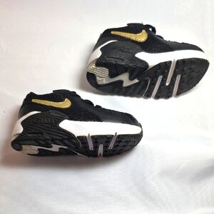 Toddler Nike Air Max Black Metallic Gold Star Athletic Sneaker Size 4C